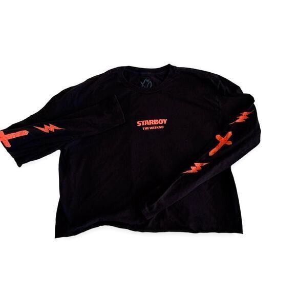 XO Tops - The Weeknd XO Starboy Longsleeve Tee Women’s XL Cut Off 2016 Music Tour T-Shirt